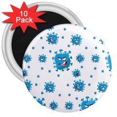 Illustrations Virus Corona Covid Infection 3  Magnets (10 Pack) 