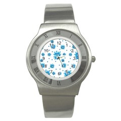 Illustrations Virus Corona Covid Infection Stainless Steel Watch