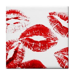 Red Lipsticks Lips Make Up Makeup Tile Coaster