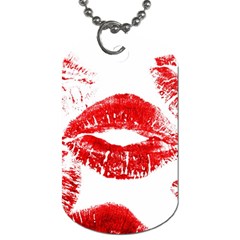 Red Lipsticks Lips Make Up Makeup Dog Tag (two Sides)