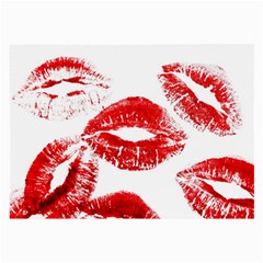 Red Lipsticks Lips Make Up Makeup Large Glasses Cloth (2 Sides) by Dutashop