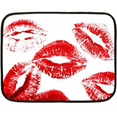 Red Lipsticks Lips Make Up Makeup Fleece Blanket (mini)