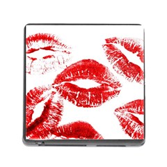 Red Lipsticks Lips Make Up Makeup Memory Card Reader (square 5 Slot) by Dutashop