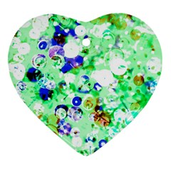 Summer Sequins Heart Ornament (two Sides) by essentialimage