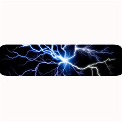 Blue Electric Thunder Storm, Colorful Lightning Graphic Large Bar Mats by picsaspassion