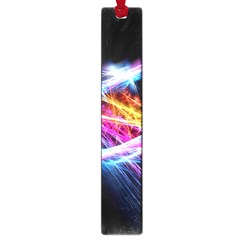 Colorful Neon Light Rays, Rainbow Colors Graphic Art Large Book Marks by picsaspassion