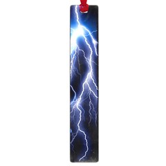 Blue Lightning At Night, Modern Graphic Art  Large Book Marks by picsaspassion