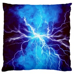 Blue Lightning Thunder At Night, Graphic Art 3 Standard Flano Cushion Case (one Side)