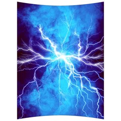 Blue Lightning Thunder At Night, Graphic Art 3 Back Support Cushion by picsaspassion