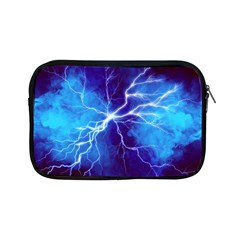 Blue Thunder Lightning At Night, Graphic Art Apple Ipad Mini Zipper Cases by picsaspassion