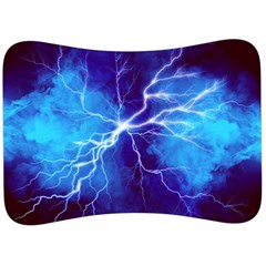 Blue Thunder Lightning At Night, Graphic Art Velour Seat Head Rest Cushion by picsaspassion