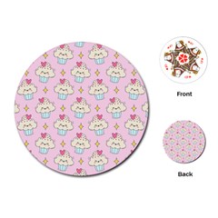 Kawaii Cupcake  Playing Cards Single Design (round) by lisamaisak