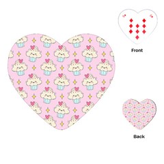 Kawaii Cupcake  Playing Cards Single Design (heart) by lisamaisak