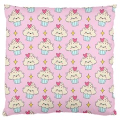 Kawaii Cupcake  Large Flano Cushion Case (one Side) by lisamaisak