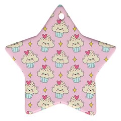 Kawaii Cupcake  Ornament (star) by lisamaisak