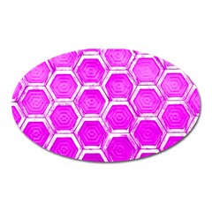 Hexagon Windows Oval Magnet by essentialimage