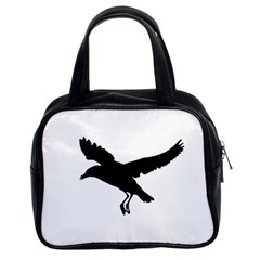 Seagull Flying Silhouette Drawing 2 Classic Handbag (two Sides) by dflcprintsclothing