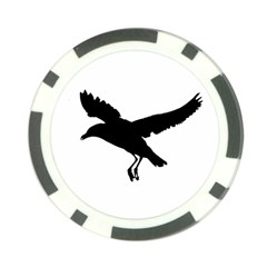 Seagull Flying Silhouette Drawing 2 Poker Chip Card Guard (10 Pack) by dflcprintsclothing