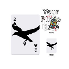 Seagull Flying Silhouette Drawing 2 Playing Cards 54 Designs (mini)