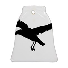 Seagull Flying Silhouette Drawing 2 Bell Ornament (two Sides)