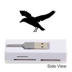 Seagull Flying Silhouette Drawing 2 Memory Card Reader (stick)