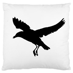 Seagull Flying Silhouette Drawing 2 Large Cushion Case (two Sides) by dflcprintsclothing