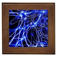 Lines Flash Light Mystical Fantasy Framed Tile