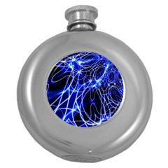 Lines Flash Light Mystical Fantasy Round Hip Flask (5 Oz)