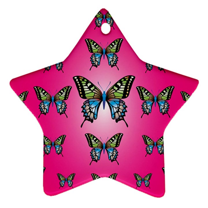 Butterfly Star Ornament (Two Sides)