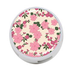 Floral Vintage Flowers 4-port Usb Hub (one Side)