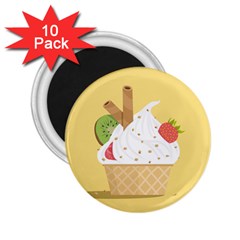 Ice Cream Dessert Summer 2 25  Magnets (10 Pack) 