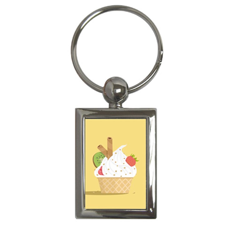 Ice Cream Dessert Summer Key Chain (Rectangle)