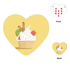 Ice Cream Dessert Summer Playing Cards Single Design (heart)