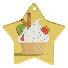 Ice Cream Dessert Summer Star Ornament (two Sides)