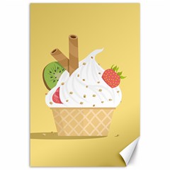 Ice Cream Dessert Summer Canvas 24  X 36 