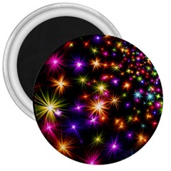 Star Colorful Christmas Abstract 3  Magnets