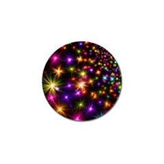 Star Colorful Christmas Abstract Golf Ball Marker