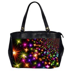 Star Colorful Christmas Abstract Oversize Office Handbag (2 Sides)