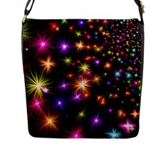 Star Colorful Christmas Abstract Flap Closure Messenger Bag (l) by Dutashop