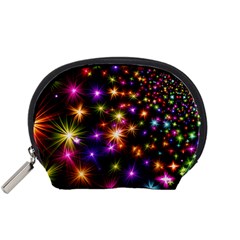 Star Colorful Christmas Abstract Accessory Pouch (small)