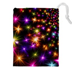 Star Colorful Christmas Abstract Drawstring Pouch (5xl) by Dutashop