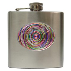 Vectors Background Hip Flask (6 Oz)