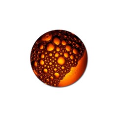 Bubbles Abstract Art Gold Golden Golf Ball Marker (10 Pack)