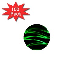 Green Light Painting Zig-zag 1  Mini Magnets (100 Pack) 