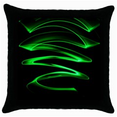 Green Light Painting Zig-zag Throw Pillow Case (black)