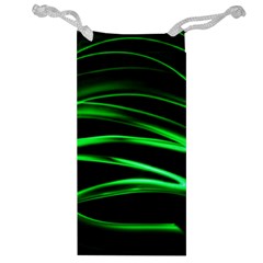 Green Light Painting Zig-zag Jewelry Bag