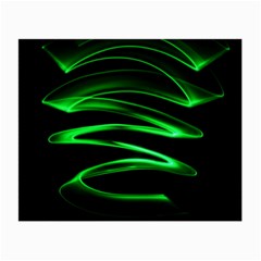 Green Light Painting Zig-zag Small Glasses Cloth (2 Sides) by Dutashop