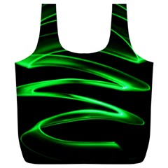 Green Light Painting Zig-zag Full Print Recycle Bag (xxl) by Dutashop