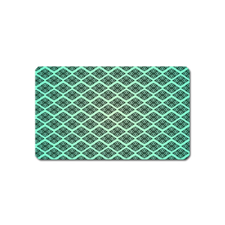 Pattern Texture Geometric Pattern Green Magnet (Name Card)