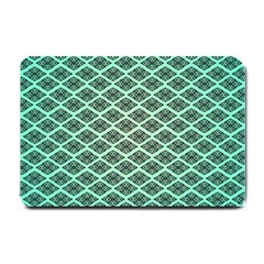 Pattern Texture Geometric Pattern Green Small Doormat 